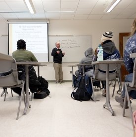 SUNY Adirondack Business Professor John Arpey teaches 