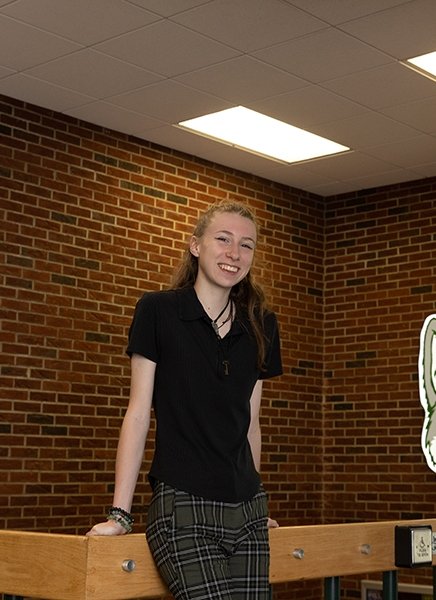 SUNY Adirondack alumna Jaelyn Cutright is seen in the Student Center