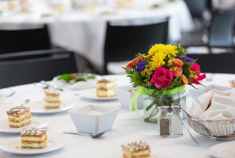 Dessert on tables for a formal event in Northwest Bay Conference Center