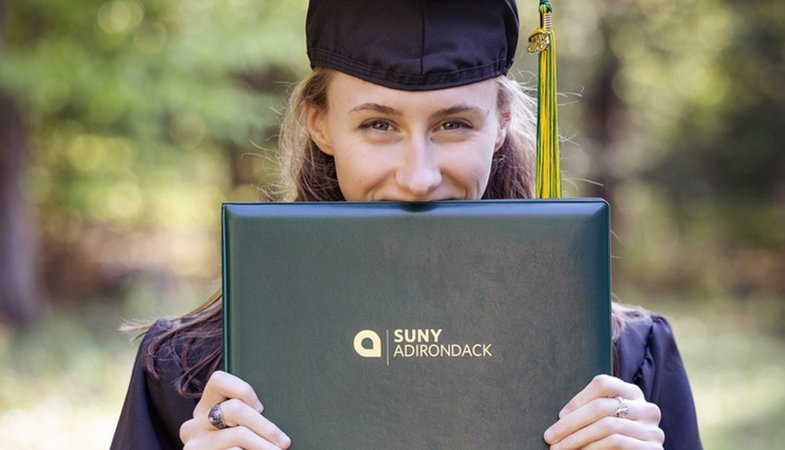 SUNY Adirondack graduate Jaelyn Cutright earned an associate degree while still in high school